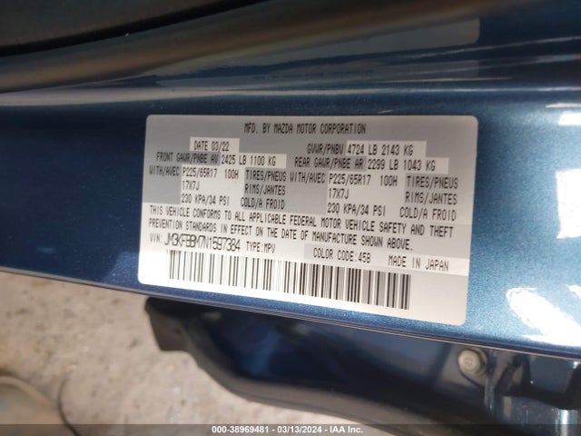 JM3KFBBM7N1597384 Mazda Cx-5 2.5 S Select