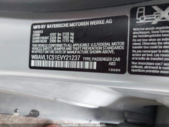 WBAVL1C51EVY21237 BMW X1 Xdrive28i