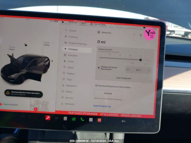 7SAYGDEE1PF894986 Tesla Model Y Awd/long Range Dual Motor All-wheel Drive