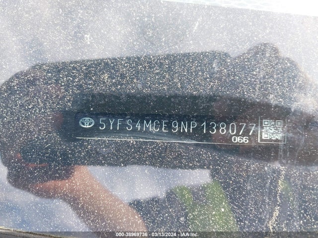 Toyota COROLLA SE 2022 5YFS4MCE9NP138077 Image 9