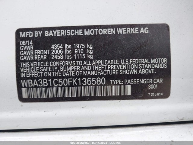 BMW 320i 2015 WBA3B1C50FK136580 Image 9