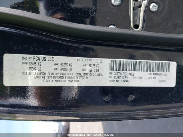 Dodge CHARGER R/T 2016 2C3CDXCT1GH194192 Image 9