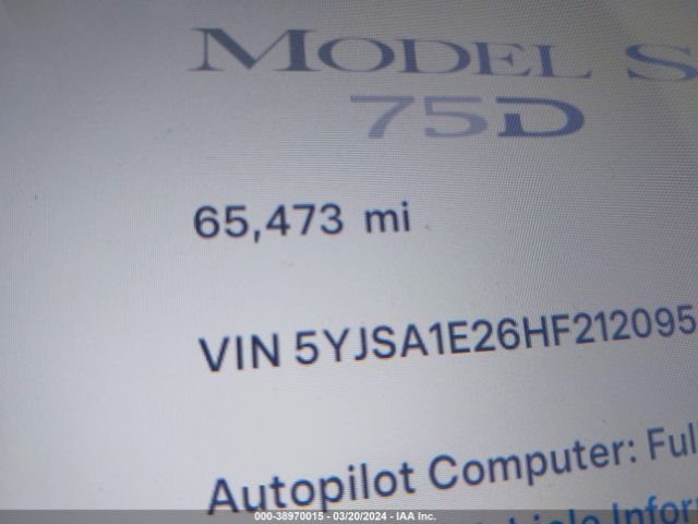 5YJSA1E26HF212095 Tesla Model S 100d/60d/75d/90d/p100d