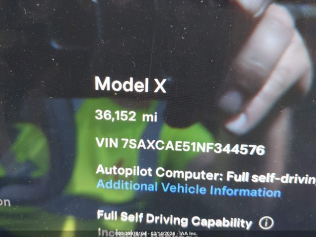 2022 TESLA MODEL X 7SAXCAE51NF344576 Photo 6