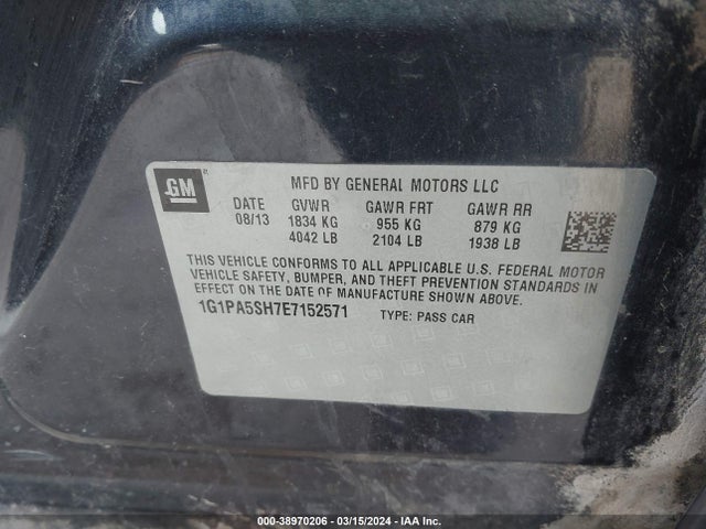 Chevrolet Cruze Ls Auto 2014 1G1PA5SH7E7152571 Image 9