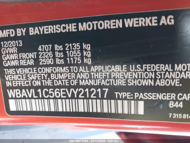 BMW X1 Xdrive28i 2014 WBAVL1C56EVY21217 Image 9