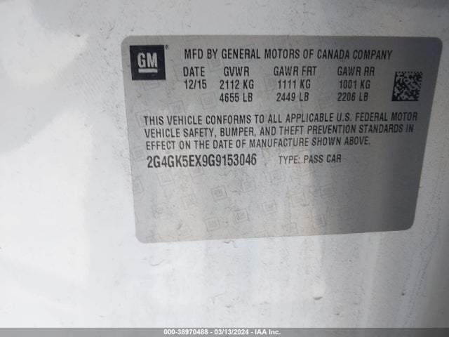 2G4GK5EX9G9153046 Buick Regal Turbo