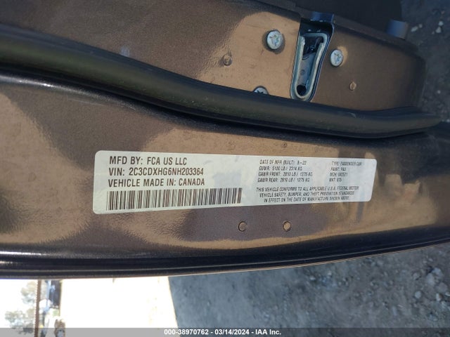 Dodge Charger Gt Rwd 2022 2C3CDXHG6NH203364 Image 9
