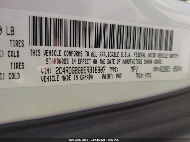 2C4RDGBG8ER316807 Dodge Grand Caravan American Value Pkg