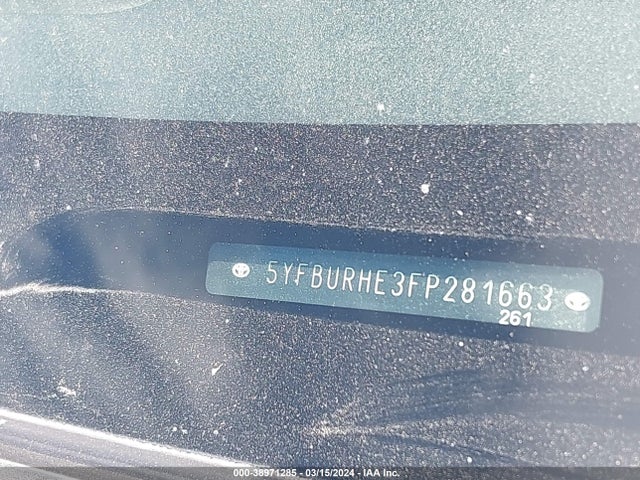 Toyota Corolla Le Plus 2015 5YFBURHE3FP281663 Image 9