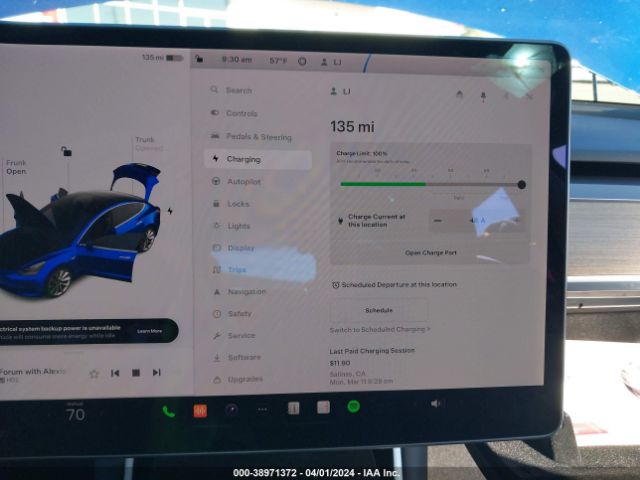 5YJ3E1EBOKF521691 Tesla Model 3 Long Range/performance