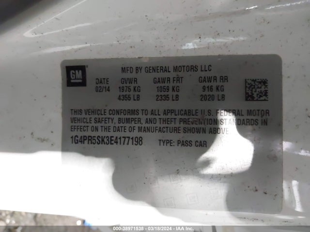 1G4PR5SK3E4177198 Buick Verano Convenience Group