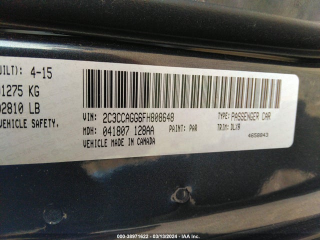 Chrysler 300 300s 2015 2C3CCAGG6FH808648 Image 9
