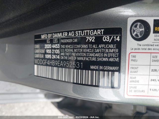 WDDGF4HB9EA952531 Mercedes-Benz C 250 Luxury/sport