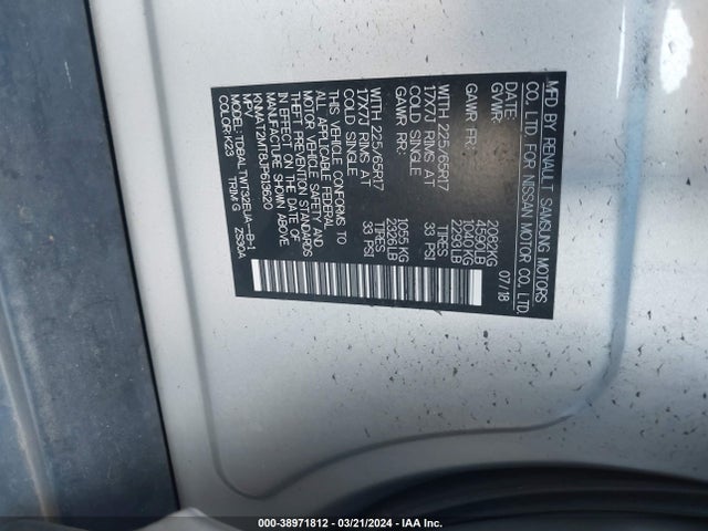 Nissan ROGUE SV 2018 KNMAT2MT8JP613620 Image 9