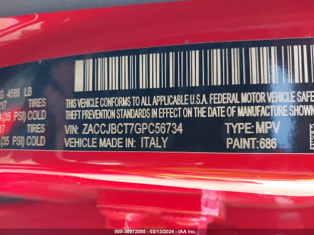Jeep Renegade Trailhawk 2016 ZACCJBCT7GPC56734 Image 9