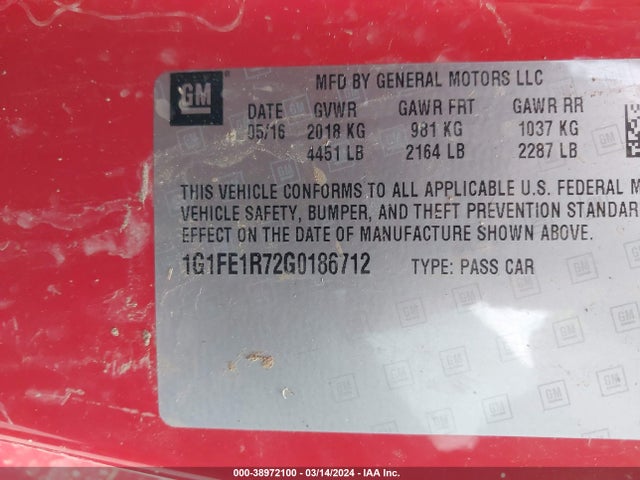 Chevrolet Camaro 1ss 2016 1G1FE1R72G0186712 Image 9