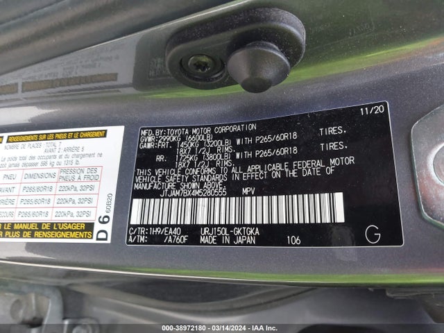 JTJAM7BX4M5280555 Lexus 460 Premium
