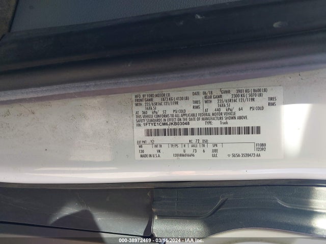 Ford Transit-150 2018 1FTYE1CM6JKB03048 Image 9