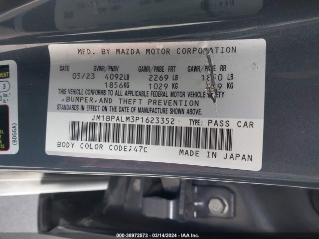 JM1BPALM3P1623352 Mazda Mazda3 2.5 S Carbon Edition