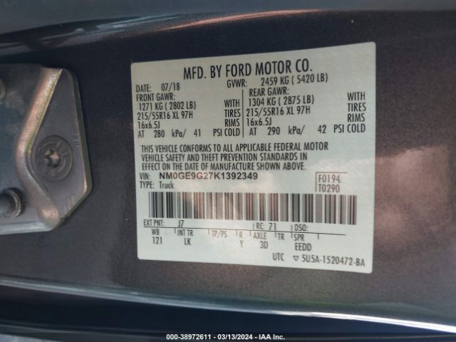 NM0GE9G27K1392349 Ford Transit Connect Titanium