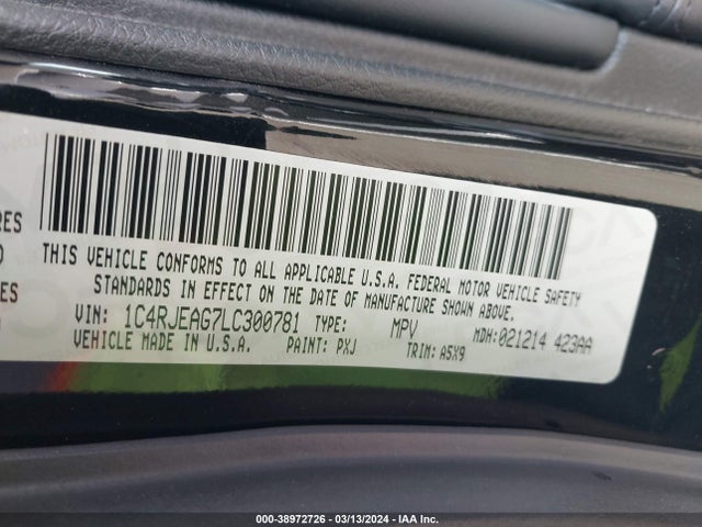 Jeep Grand Cherokee Laredo E 4x2 2020 1C4RJEAG7LC300781 Image 9