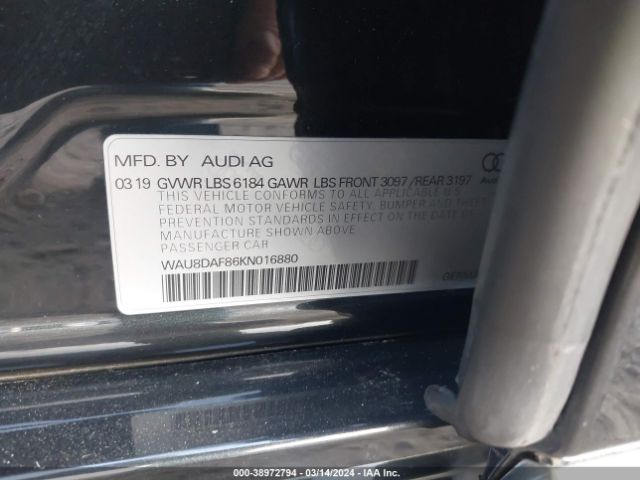 WAU8DAF86KN016880 Audi A8 L 55