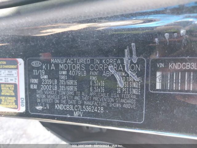 KNDCB3LC7L5362428 KIA NIRO LX