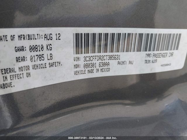 2012 FIAT 500C 3C3CFFDR2CT385631 Photo 8