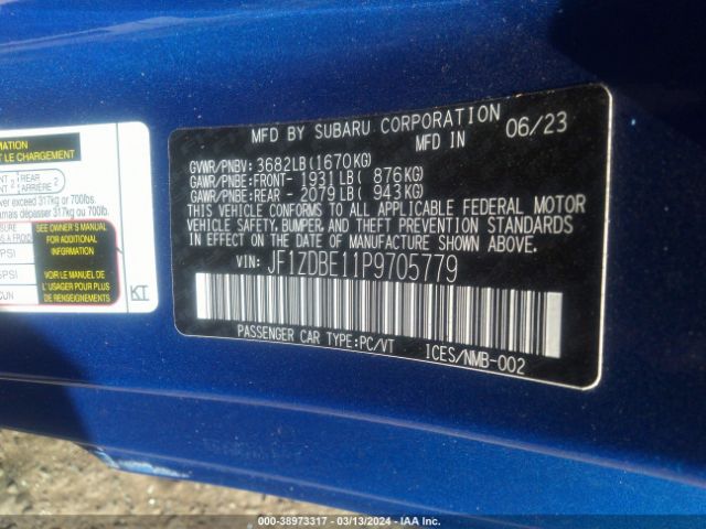 JF1ZDBE11P9705779 Subaru Brz Limited