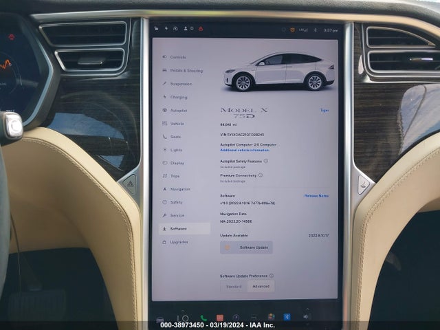 Tesla Model X 60d/70d/75d/90d 2016 5YJXCAE21GF028245 Image 7