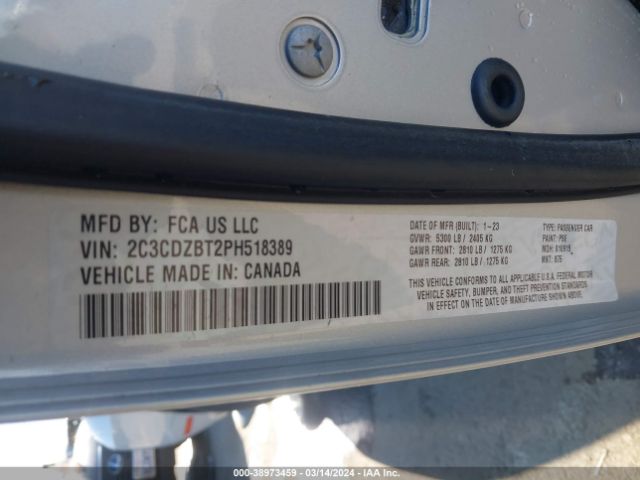 2C3CDZBT2PH518389 Dodge Challenger R/t