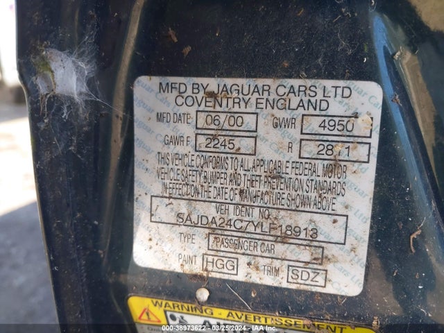 2000 JAGUAR XJ8 SAJDA24C7YLF18913 Photo 8