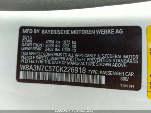 WBA3N7C57GK226918 BMW 428i