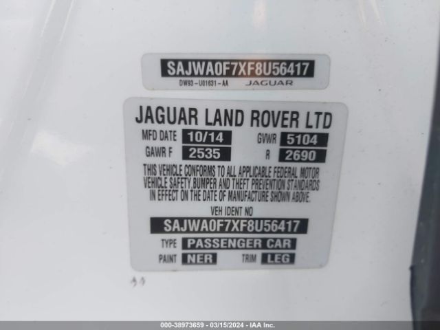 SAJWA0F7XF8U56417 Jaguar Xf 3.0 Portfolio/3.0 Sport