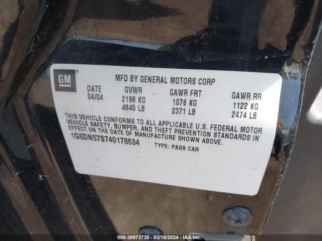 2004 CADILLAC CTS-V 1G6DN57S740178634 Photo 8