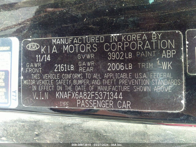 KIA Forte Koup Ex 2015 KNAFX6A82F5371344 Image 9