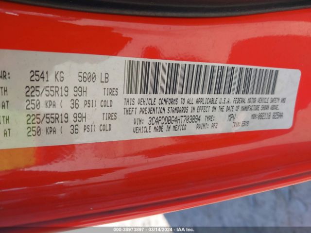 3C4PDDBG4HT703894 Dodge Journey Sxt Awd