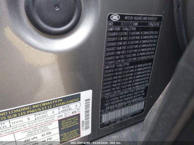SALYL2RV5JA709368 Land Rover Range Rover Velar P380 Se R-dynamic