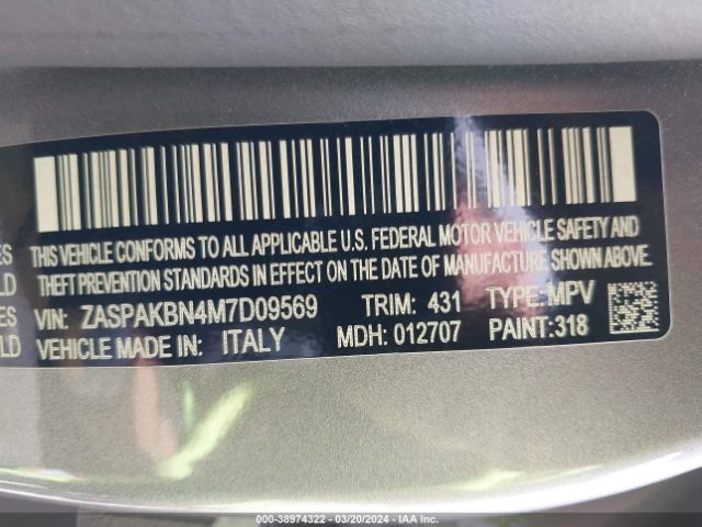 ZASPAKBN4M7D09569 Alfa Romeo Stelvio Ti Awd