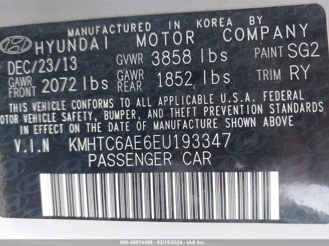 Hyundai Veloster Turbo R-spec 2014 KMHTC6AE6EU193347 Image 9