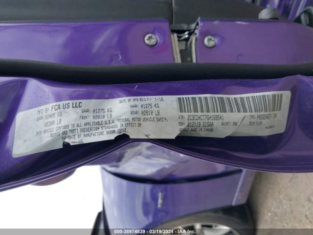 2C3CDXCT7GH169541 Dodge Charger Road/track