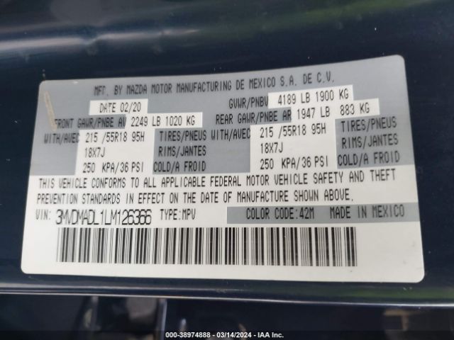 3MVDMADL1LM126366 Mazda Cx-30 Preferred Package