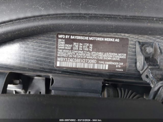 WBY1Z4C58EV273060 BMW I3 Base W/range Extender