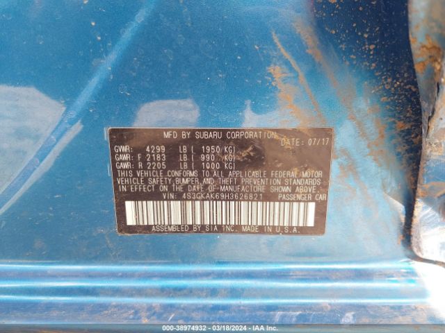 4S3GKAK69H3626821 Subaru Impreza 2.0i Sport
