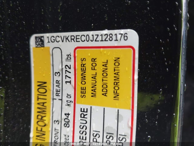 Chevrolet Silverado 1500 2lt 2018 1GCVKREC0JZ128176 Image 9