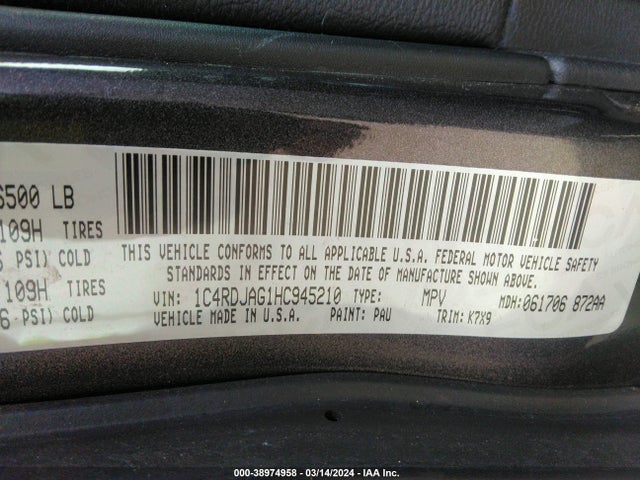 Dodge Durango Sxt Awd 2017 1C4RDJAG1HC945210 Image 9