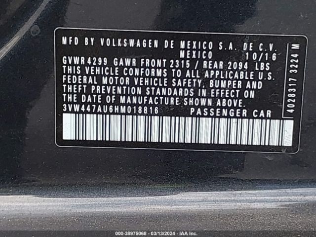 2017 VOLKSWAGEN GOLF GTI 3VW447AU6HM018816 Photo 8