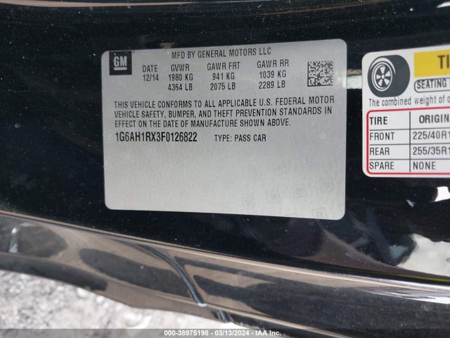 Cadillac ATS LUXURY 2015 1G6AH1RX3F0126822 Image 9