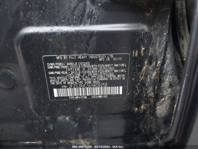 Subaru Forester 2.5i Limited 2014 JF2SJAHC5EH409258 Image 9